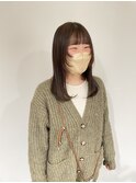 顔周りカット 透明感カラー ブラウンベージュ 担当渡辺聖