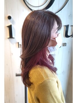 イコウヘアデザイン(icou hair design) インナーカラー♪チェリーブラウン