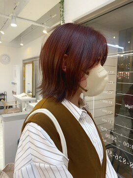 アプリ バイ リアン 浦和(appri by Rien) レッドブラウン ワインレッド ボブ