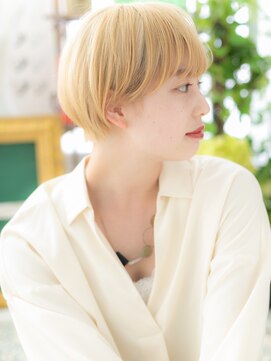 カバーヘア イヴ 戸頭店(COVER HAIR EVE) 外国人風ビビットカラー小顔耳だしショートTb4戸頭10代20代30代