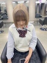 ペレ 栄店(PELE) 斜めバング/グレージュカラー/デザインカラー/栄/名駅