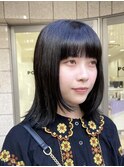暗髪/就活カラー/伸ばしかけ