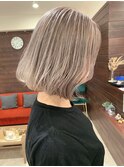 大人ボブ×ホワイト系まろやかカラー★中村大輔