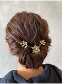 編み込みアップスタイル ヘアアレンジ 結婚式/二次会/成人式#2