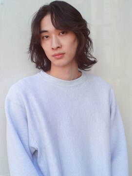 レジュアル(RESSUAL) マッシュパーマウルフアッシュブラックカルマパーマ