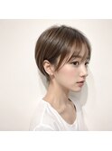 SNSで大人気☆マッシュショート/大人ダークブラウンカラー