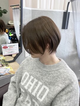キセイ イオンモール新利府北館店(KISEI) ハンサムショート×ブリーチなしカーキベージュ