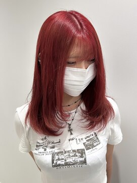 ブラウン(Brown) レイヤーカット/レッドカラー/暖色カラー