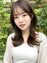 ミラリー トウキョウ(Mirareee Tokyo)&nbsp;20代30代40代◎前髪パーマ韓国風巻きくすみベージュお団子ヘア