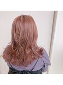 ハイライトピンクベージュカラー