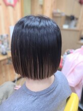 ヘアスペースとあ 【とあ加古川】切りっぱなしボブ×ブリーチカラー