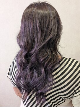 イリエヘア 川口(irier hair) 艷やかハイライトグラデーションバイオレット【薬師神】