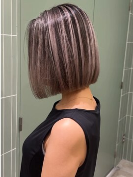 ハーパーズ 渋谷(harpers) コントラストバレイヤージュ切りっぱしボブ