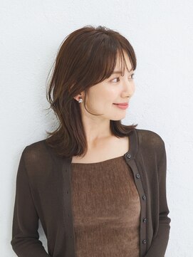 グラ デザイン アンド ヘアー 四条烏丸店(GRAS DESIGN & HAIR by HEADLIGHT) ミディアムレイヤー暗めカラーパールベージュココアブラウン