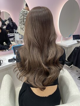 アディション 新宿(ADITION) 顔周りレイヤー×韓国風艶ブラウンブリーチなし/髪質改善/新宿k