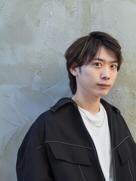 ルーメン 各務原(ROOO MEN) メンズセンターパートコンマバングマッシュウルフ