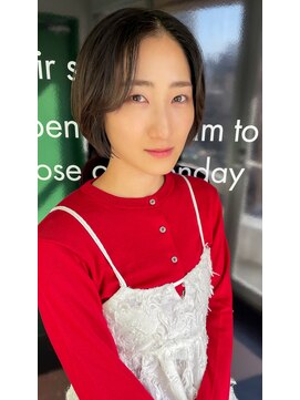 キジ(KIJI) ミニボブ/ボブ/センターパートボブ/グレージュ