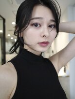 ヌヌ 渋谷 原宿 明治神宮前(nunu)&nbsp;レイヤーカットトリートメントブリーチなしカラーグレージュ