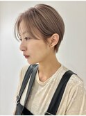 ハンサムショート/ミルクティーベージュ/ブリーチ/ハイトーン