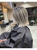 バレイヤージュ、ハイライト、レイヤーカット、ダブルカラー