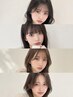 【韓国風シースルー◆顔まわりレイヤー◆前髪】顔まわりのカット