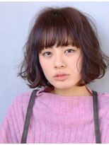 スリーヌーン(THREE noon)&nbsp;THREE」中野隼人　大人かわいい 小顔ショートボブ ラベンダー