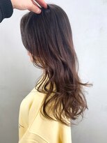 アルバム 銀座(ALBUM GINZA)&nbsp;オリーブロング_アッシュブラウンネオウルフ外ハネボブ_ba280141