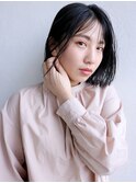 愛され小顔ボブ_オリーブカラーハイライトカラー_37390