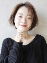 アイティー バイ アルバム 浦和店(IT by ALBUM) ナチュラルボブ_オリーブカラーハイライトカラー_56809