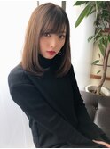 PLATINA上田のロイヤルストレートセミディ#ダークアッシュ