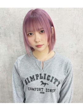 アクタノイドエット(acta noid etto) オーダー殺到！ぱっつんボブ×ペールピンク♪