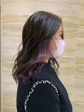 アンアンアヴェダ 沖縄ライカム店(anan aveda) アッシュグレー×ラベンダー