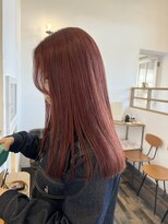 ヘアー ミュゼ 大西店(HAIR Musee) 切りっぱなしロング×チェリーレッド