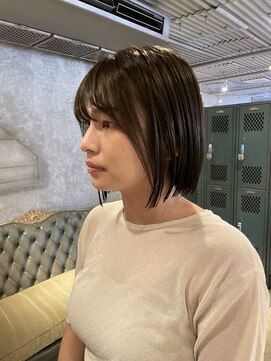 髪質改善と縮毛矯正の専門店 サンティエ(scintiller) サラツヤストレートボブ