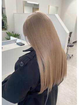 ユウル 横浜(juhl.) ミルクティーカラー/ケアブリーチ/ブリーチ/パールベージュ/横浜