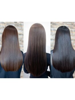 ダメージヘア、ブリーチ毛でもOK◎酸性ストレートで自然な仕上がりに♪【池袋/縮毛矯正】