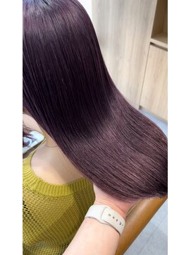 テラスヘア 三条(TERRACEhair) 髪質改善艶カラーラベンダーピンク