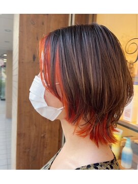 プティアミ(petite amie) ウルフレイヤー×インナーカラー