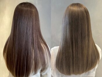 ヘアーワークス ボナ ウニクス店(HAIR WORKS bona)の写真/【縮毛矯正はbona.にお任せ☆】髪の毛の状態やクセをしっかり見極めて、憧れのサラツヤストレートが叶う★