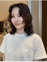 ノラギンザユー(NORA GINZA/U)&nbsp;レイヤーパーマレイヤーカット顔周りレイヤーくせ毛パーマ