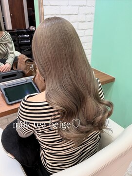 シュガー ヘアアンドネイル 仙台(SUGAR) 透明感たっぷりカラーミルクティーオリーブベージュ
