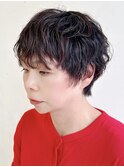くるくるショートヘア