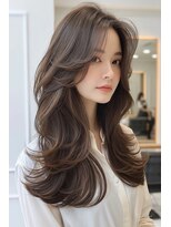 ノイエ 原宿 北参道(NoIE) ハッシュカットシースルーバングフレンチバングレイヤーカット