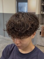ノイセルヘアー(Noisyle Men's hair) リバースセンターパート/ニュアンスパーマ/ダウンバング/MEN'S◎