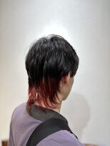 ル ジャルダン 戸塚店(le jardin) 高発色レッドが映える個性派ウルフインナーカラー