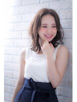 ヘアーアートシフォン 池袋西口店(Hair art chiffon)&nbsp;デザインカラー丸みショート無造作カールボブディイルミナカラー