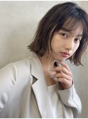 セミウェットボブ/切りっぱなしボブ/シースルーバング/大阪梅田