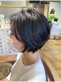 地毛風カラー×ショートカット