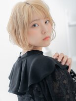 モッズヘア 上尾西口店(mod's hair) ハイトーンカラー前下がり小顔マッシュボブa上尾10代20代30代