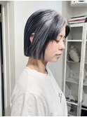 #ミルクティーブロンド#ダークブルー#ワンホンレイヤー#髪質改善